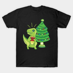 Christmas T-rex T-Shirt